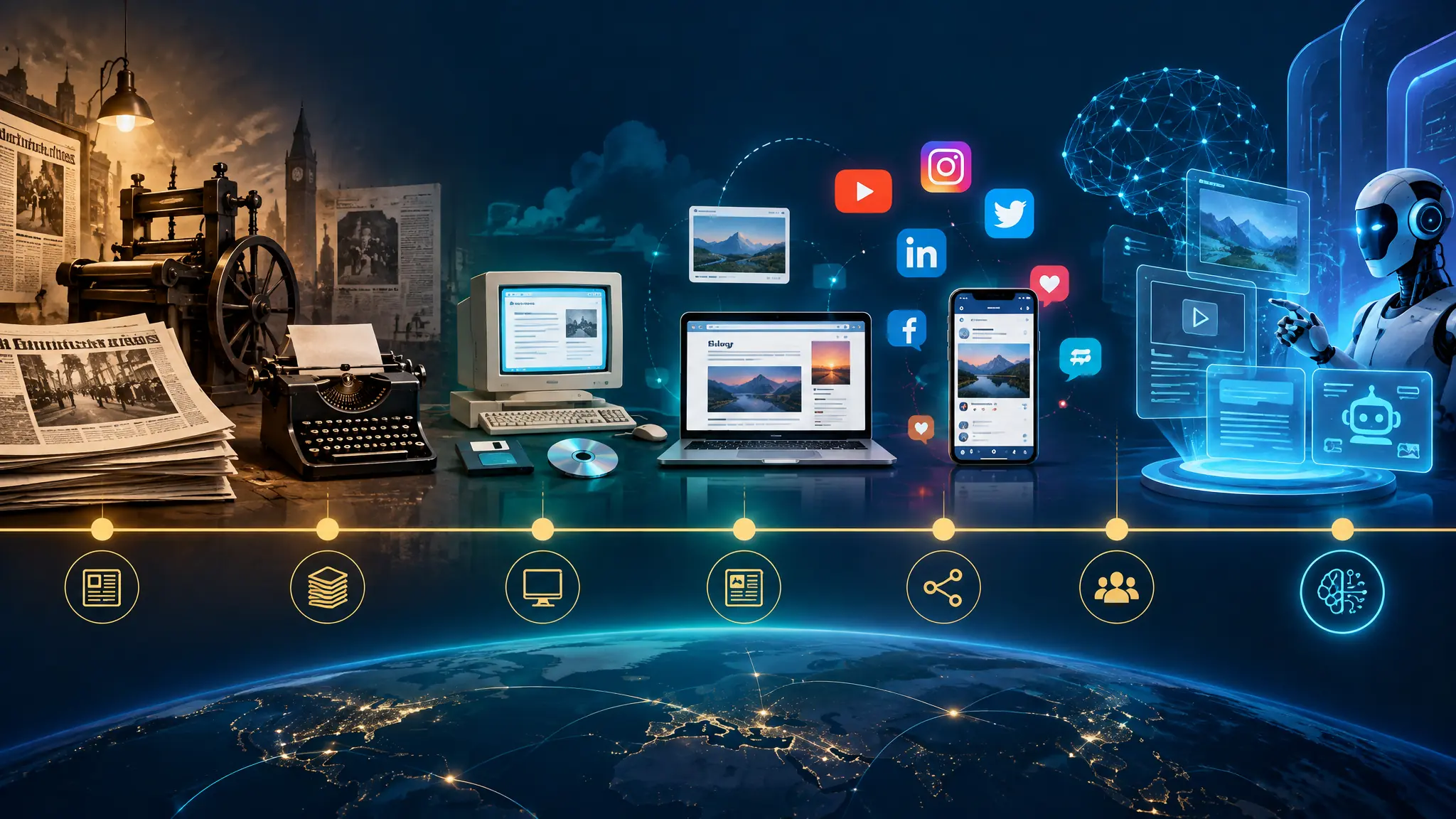 The Evolution of Content Marketing: From Print to AI