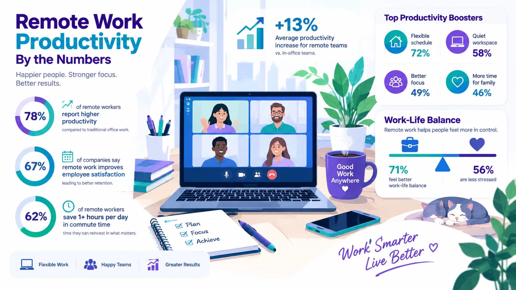 Remote Work Productivity Statistics